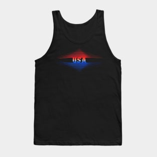 USA themed fabric pattern graphic design by ironpalette Tank Top